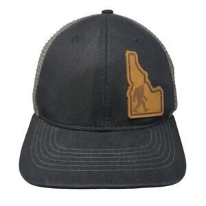 Idaho Snapback Trucker Hat Black OS Adjustable Mesh Back Arcadian Outfitters